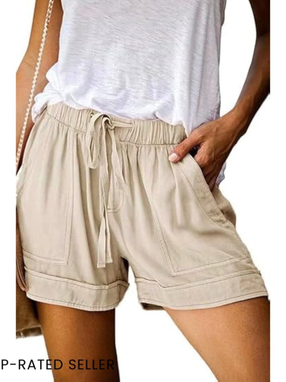 Comfy Drawstring Elastic Waist Casual Shorts Lightweight Summer Beach Pants